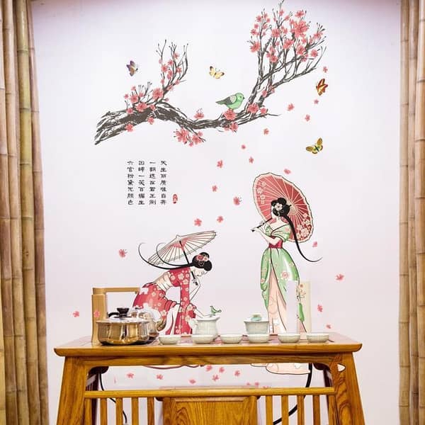 JM7331 3D Wall Stickers in Chinese Retro Style for Kid's Room Decoration
