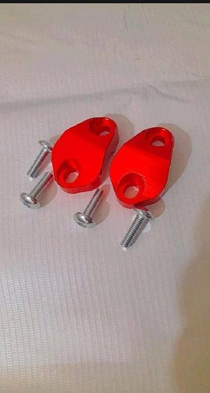 Motorcycle Handlebar Adjuster Nut Bolt Set - 2 Pcs Aluminum Nuts for Honda CG125 & CD70