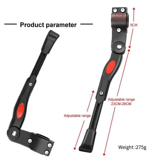 Nice Adjustable Aluminum Alloy Bicycle Kickstand | Heavy-Duty Side Stand for MTB, Road & Hybrid Bikes (20" 22