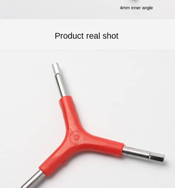 3-Way L key Hex Wrench Spanner Bicycle Repair Tool - Y-Type Allen Key for Cycling/MTB Maintenance (4mm/5mm/6mm)
